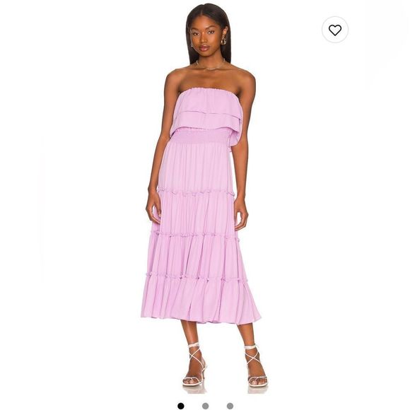 Strapless midi dress - 1 state - lavender - REVOLVE - Picture 1 of 3